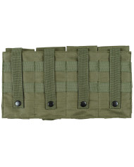 Magazine Pouch, 4 compartments,  "MOLLE", OD green