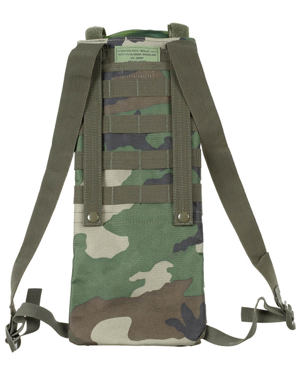 Hydration Pack, "MOLLE", 2.5 l, with TPU bladder, woodland