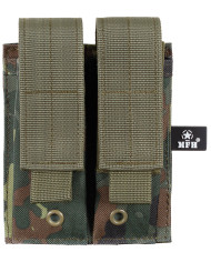 Magazine Pouch, double, small, "MOLLE", flecktarn