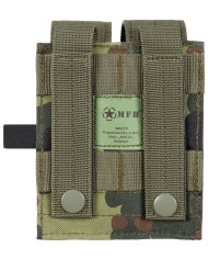 Magazine Pouch, double, small, "MOLLE", flecktarn