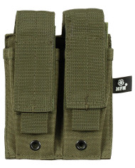 Magazine Pouch, double, small, "MOLLE", OD green