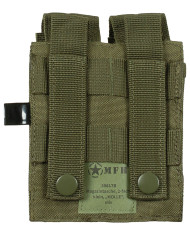 Magazine Pouch, double, small, "MOLLE", OD green