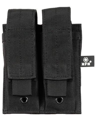 Magazine Pouch, double, small, "MOLLE", black