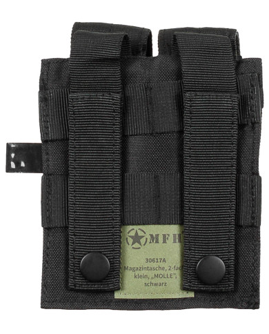 Magazine Pouch, double, small, "MOLLE", black