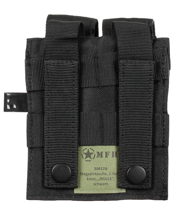 Magazine Pouch, double, small, "MOLLE", black