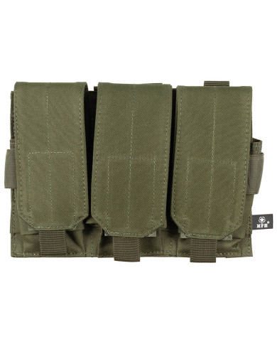 Magazine Pouch, triple, "MOLLE", OD green