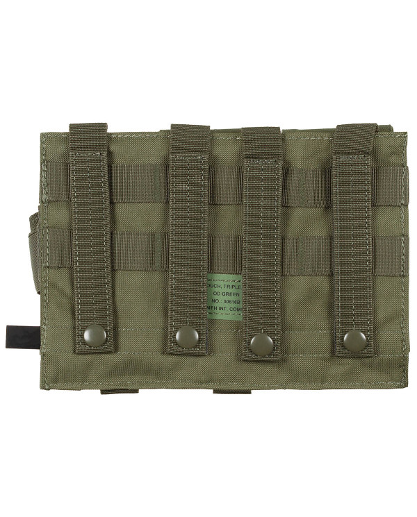 Magazine Pouch, triple, "MOLLE", OD green