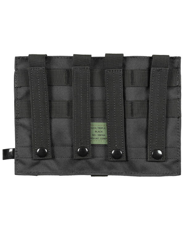 Magazine Pouch, triple, "MOLLE", black