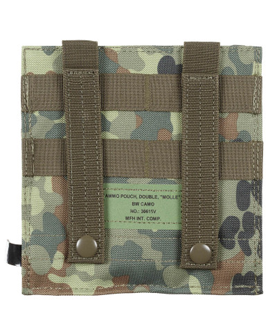 Magazine Pouch, double, "MOLLE", flecktarn