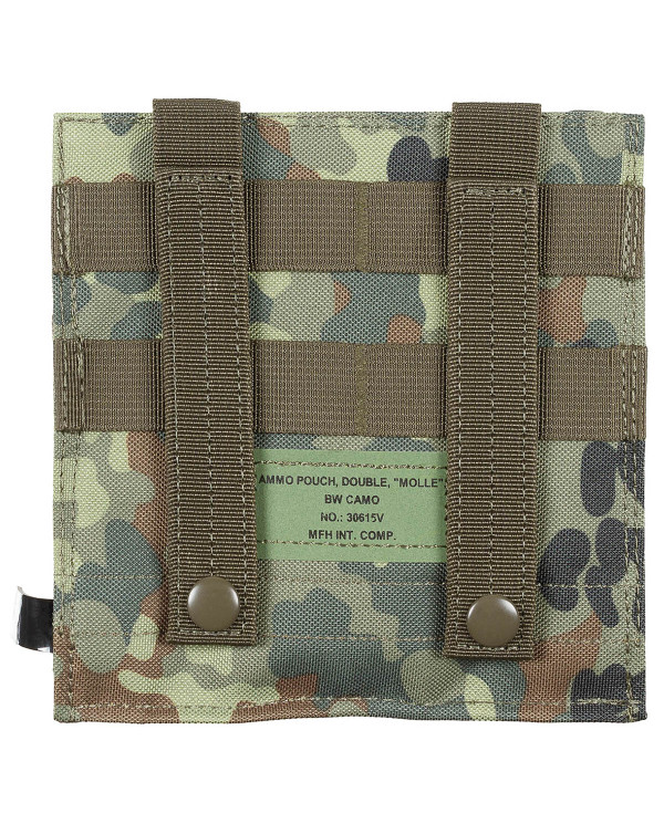 Magazine Pouch, double, "MOLLE", flecktarn