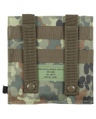 Magazine Pouch, double, "MOLLE", flecktarn
