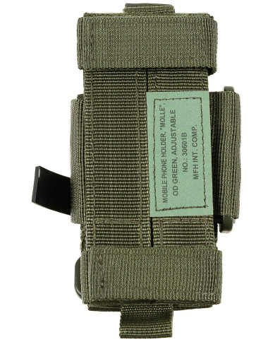 Mobile Phone Holder, "MOLLE", OD green, adjustable