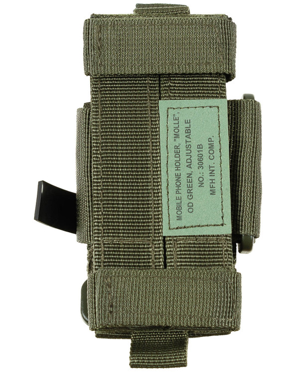 Mobile Phone Holder, "MOLLE", OD green, adjustable