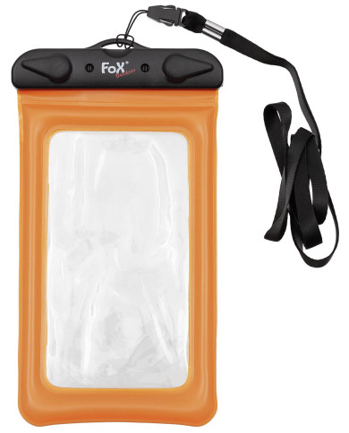 Smartphone Bag, waterproof, transparent, orange