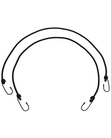 Expander, 75 cm, with hooks,  6 mm, black, 2-pack