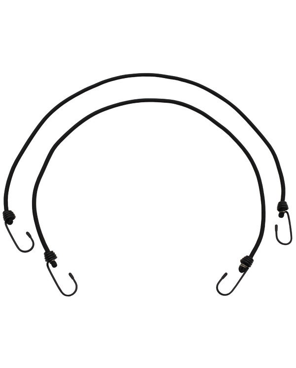 Expander, 75 cm, with hooks,  6 mm, black, 2-pack