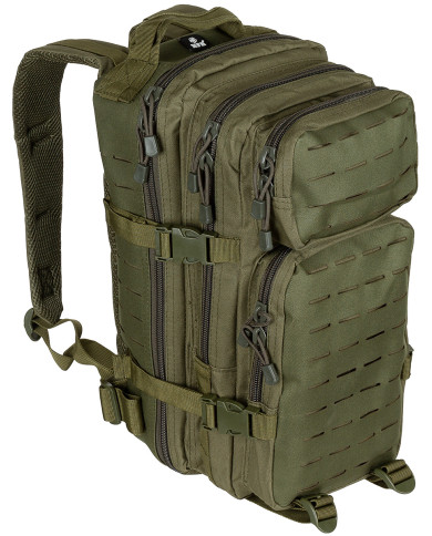 US Backpack, Assault I, "Laser", OD green