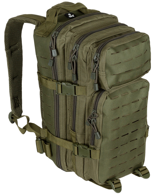 US Backpack, Assault I, "Laser", OD green