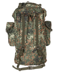 BW Combat Backpack, 65 l,  aluminium rod, flecktarn