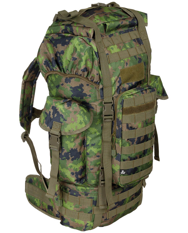 BW Combat Backpack, "MOLLE", 65 l, aluminium rod, M05 camo