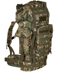 BW Combat Backpack, "MOLLE", 65 l, aluminium rod, op.-camo