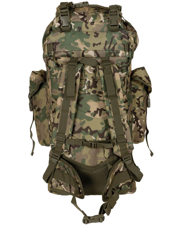 BW Combat Backpack, "MOLLE", 65 l, aluminium rod, op.-camo