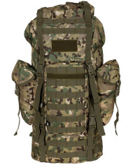 BW Combat Backpack, "MOLLE", 65 l, aluminium rod, op.-camo