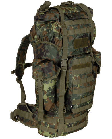BW Combat Backpack, "MOLLE", 65 l, aluminium rod, flecktarn