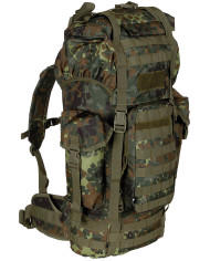 BW Combat Backpack, "MOLLE", 65 l, aluminium rod, flecktarn