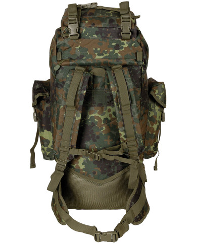 BW Combat Backpack, "MOLLE", 65 l, aluminium rod, flecktarn