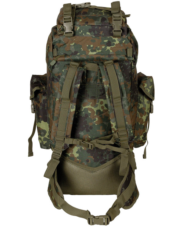 BW Combat Backpack, "MOLLE", 65 l, aluminium rod, flecktarn