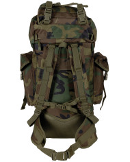 BW Combat Backpack, "MOLLE", 65 l, aluminium rod, woodland
