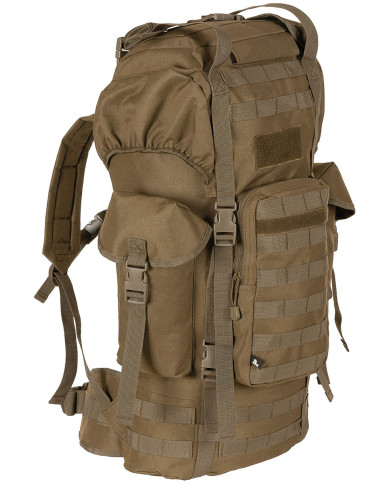 BW Combat Backpack, "MOLLE", 65 l, aluminium rod, coyote