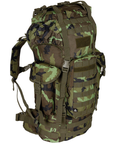 BW Combat Backpack, "MOLLE", 65 l, aluminium rod, M95 CZ camo