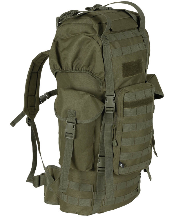 BW Combat Backpack, "MOLLE", 65 l, aluminium rod, OD green