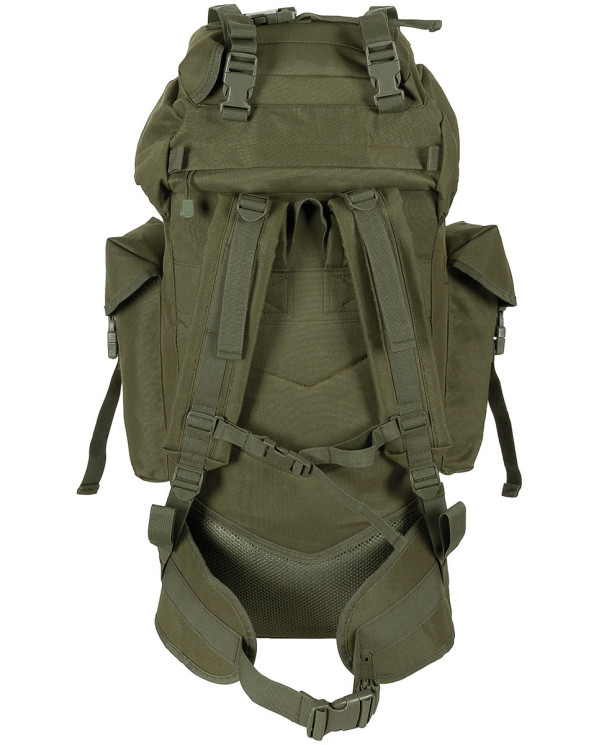 BW Combat Backpack, "MOLLE", 65 l, aluminium rod, OD green