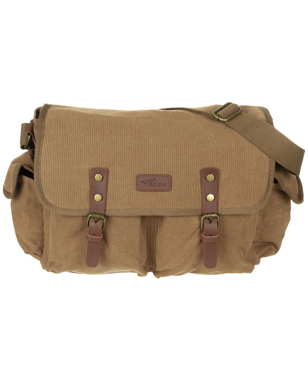 Handbag, Canvas, "PT",  brown