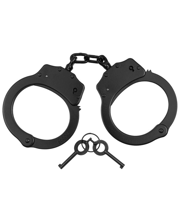 Handcuffs, "Deluxe", 2 keys, Steel, black
