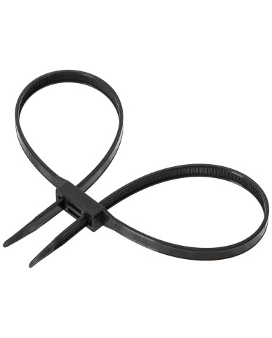 Plastic Handcuffs, 10 pcs/pack, 89 x 1.3 cm, black