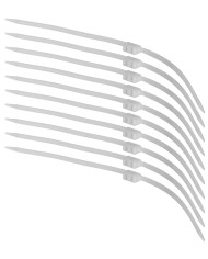 Plastic Handcuffs, 10 pcs/pack, 70 x 1.2 cm, white