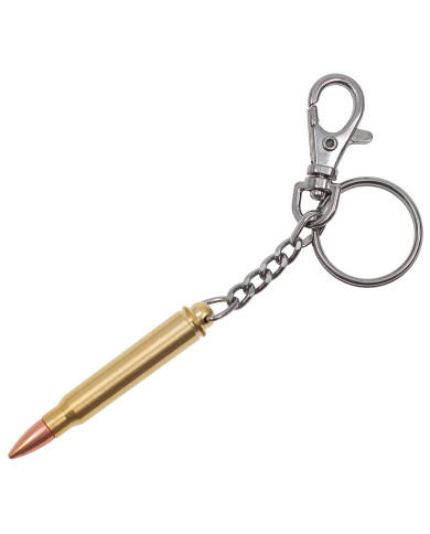 Cartridge Keychain with carabiner,  Metal