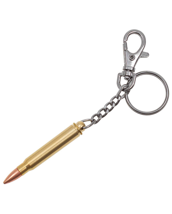 Cartridge Keychain with carabiner,  Metal