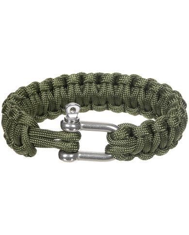 Bracelet, "Parachute Cord", OD green, width ca. 2.3 cm