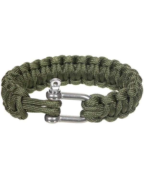 Bracelet, "Parachute Cord", OD green, width ca. 2.3 cm