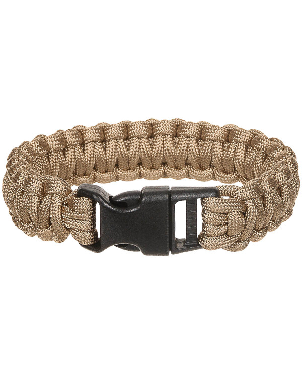 Bracelet, "Parachute Cord", coyote tan, width ca. 2.3 cm