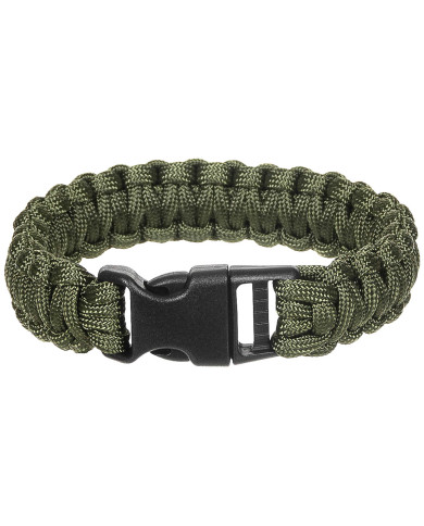 Bracelet, "Parachute Cord", OD-green, width ca. 2.3 cm