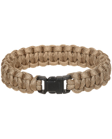 Bracelet, "Parachute Cord", coyote tan, width ca. 1.9 cm