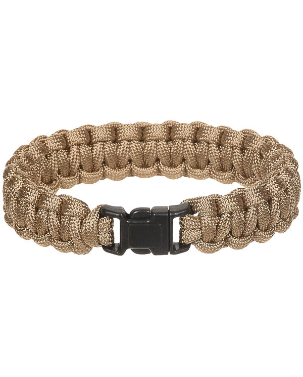 Bracelet, "Parachute Cord", coyote tan, width ca. 1.9 cm