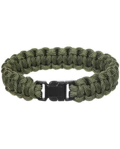 Bracelet, "Parachute Cord", OD green, width ca. 1.9 cm