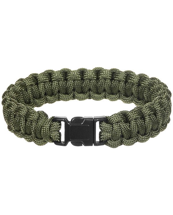Bracelet, "Parachute Cord", OD green, width ca. 1.9 cm